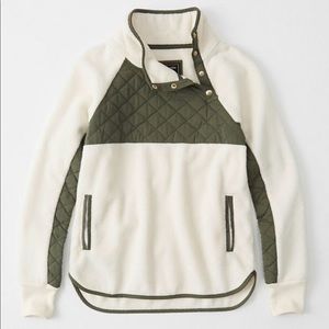 Abercrombie ASYMMETRICAL SNAP-UP FLEECE
